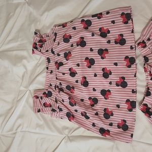 Girls Minnie Mouse 2 piece shorts and top set